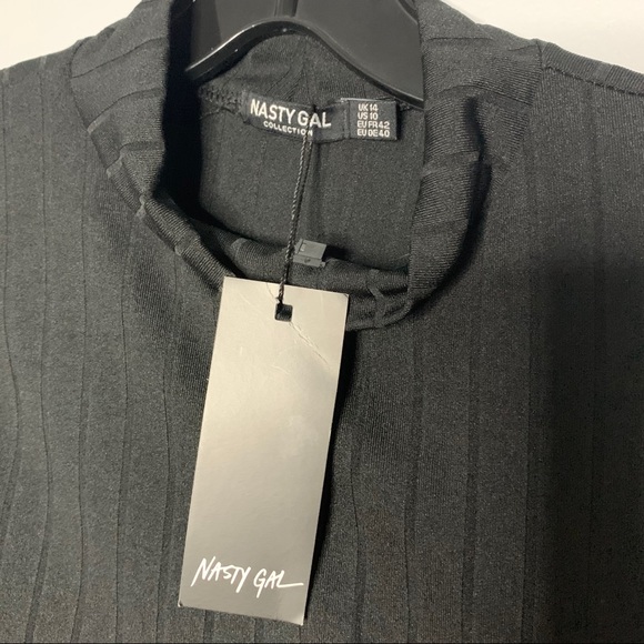 Nasty-gal ribbed black bodysuit | Size US … - Picture 6 of 10